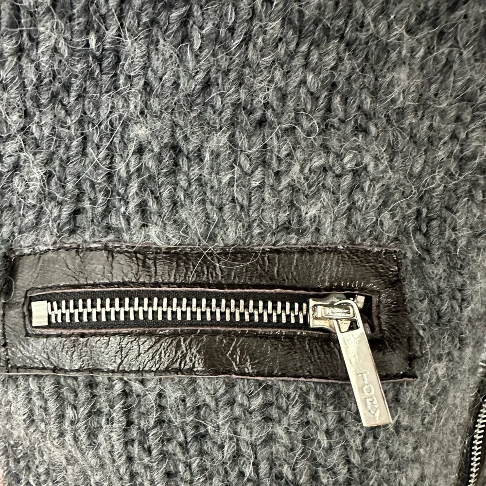 Tory Burch Luxe Wool Blend Faux Fur Collar Sweater Jacket Size M - Picture 6 of 9